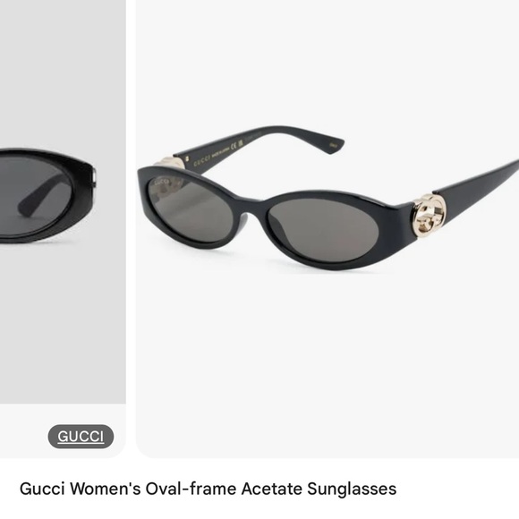 Black Oval Frame Sunglasses